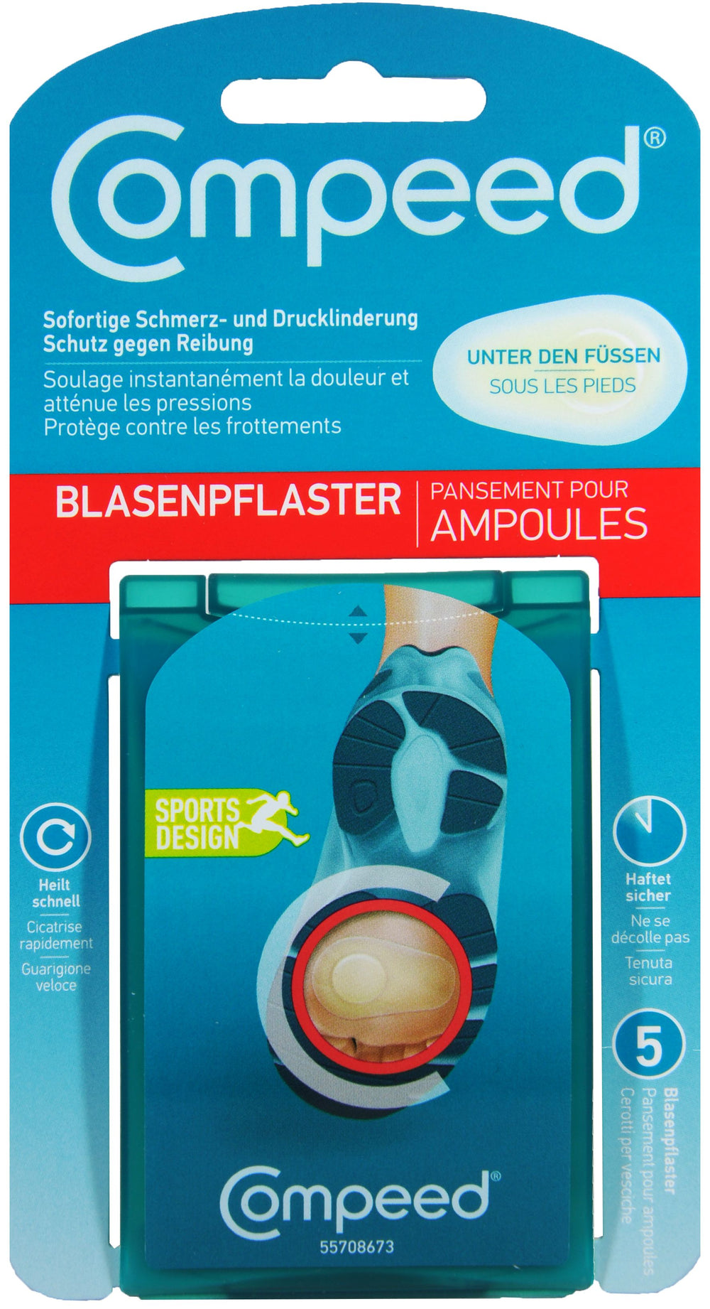 Compeed Blasenpflaster Unter dem Fuß, 5 er