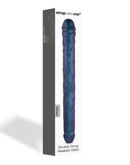 2: Strap-On-Me - Double Dong Realistischer Dildo - Violet Metallic