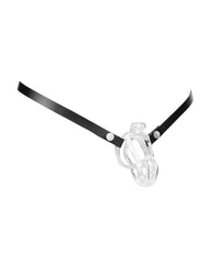 Rimba Bondage Play – Leder-Hüftgurt für Peniskäfige – Schwarz