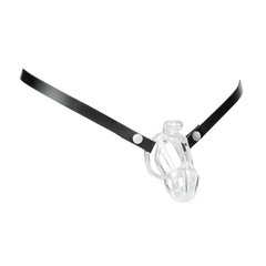 Rimba Bondage Play – Leder-Hüftgurt für Peniskäfige – Schwarz