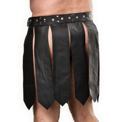 4: Rimba Bondage Play – Lederrock für Männer – Schwarz
