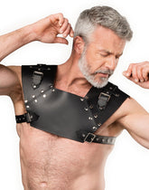 Rimba Bondage Play – Leder-Brustharness – Schwarz