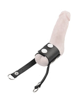 Rimba Bondage Play – Leder-Ballstretcher – Schwarz