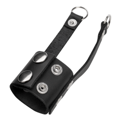 Rimba Bondage Play – Leder-Ballstretcher – Schwarz