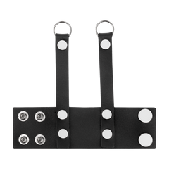 Rimba Bondage Play – Leder-Ballstretcher – Schwarz
