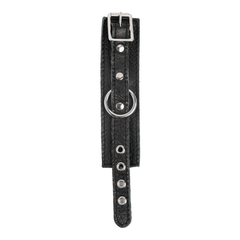 Rimba Bondage Play – Luxuriöse Penismanschette aus Leder – Schwarz