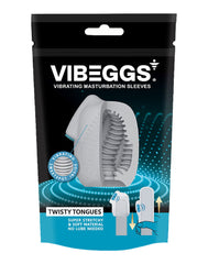 VIBEGGS - Twisty Tongues - Vibrierende Masturbationshülle - Weiß