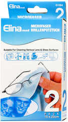 Brillen Putztuch Microfaser Blau, 2 er