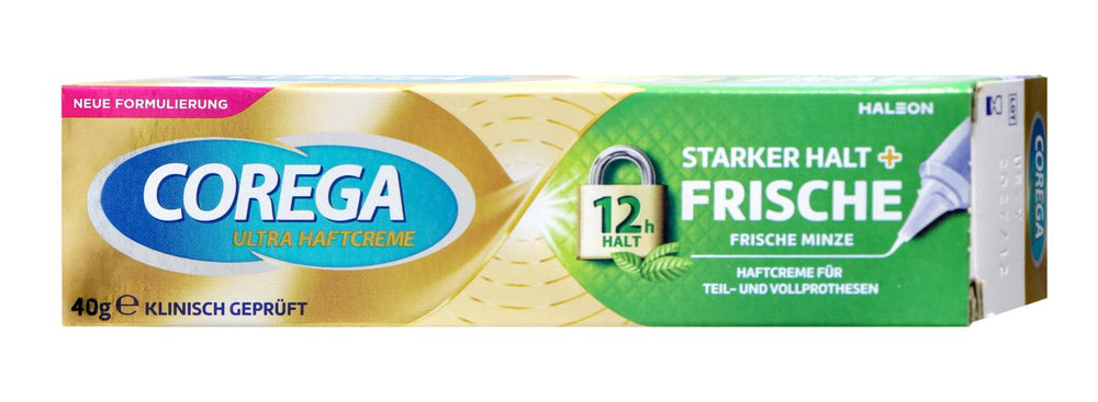 Corega Ultra 3D Haftcreme Starker Halt + Frische, 40 g