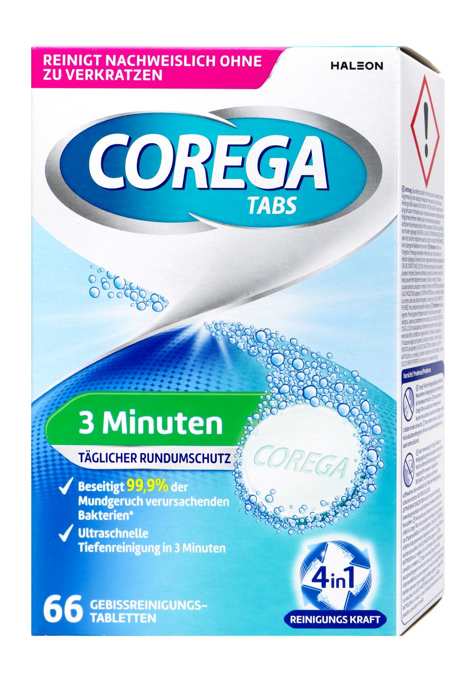 Corega Tabs 3 Minuten Minzfrisch, 66 er