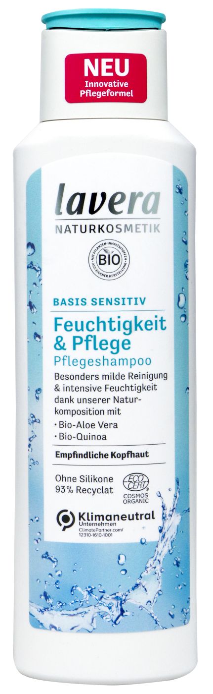 Lavera Pflegeshampoo Feuchtkkeit Bio-Aloe Vera&Bio-Jojoba, 250 ml
