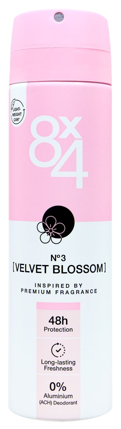 8x4 Deo Spray No.3 Velvet Blossom, 150 ml