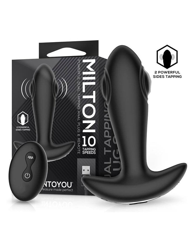 IY - Milton - Analplug mit doppelter Pulsfunktion und Fernbedienung - Schwarz