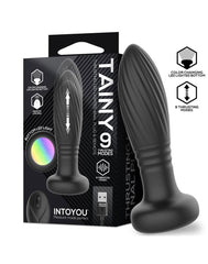 1: IY - Tainy - Stoßender Analplug mit LED-Beleuchtung und Fernbedienung - Schwarz