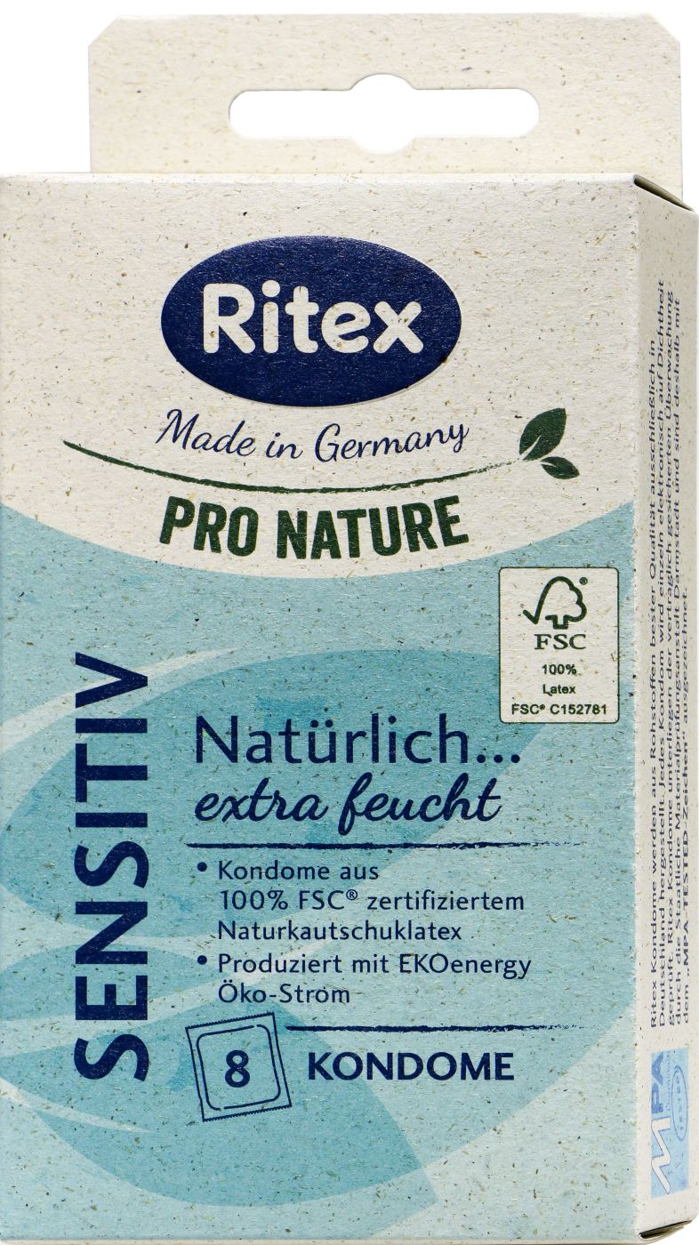 Ritex Pro Nature Kondome Sensitiv, 8 er