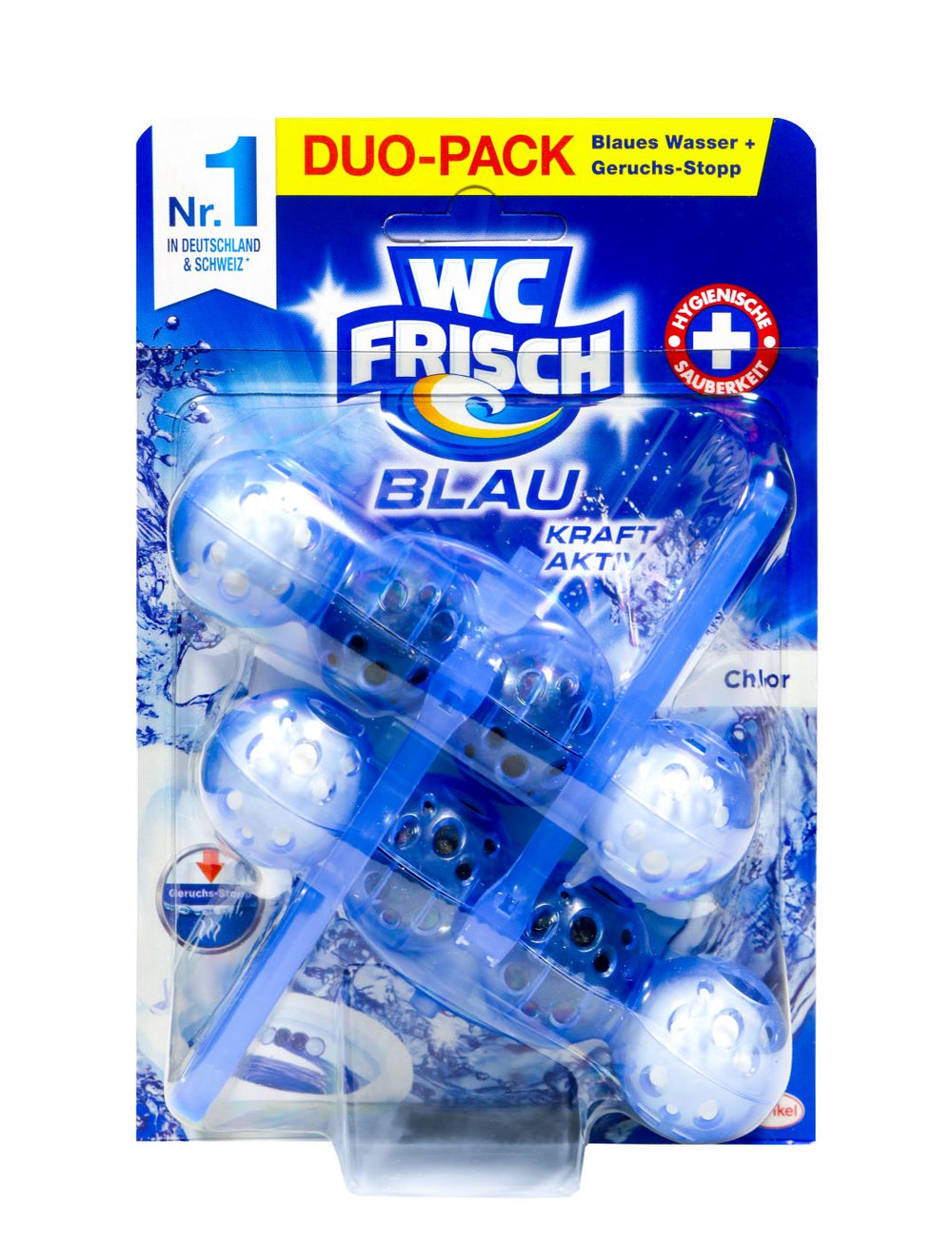 WC Frisch Duftspüler Blaukraft Aktiv Chlor Duo-Pack, 2 x 50 g