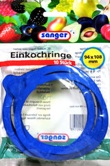 Einkochringe 94 x 108 mm mit Kerbe, 10 er