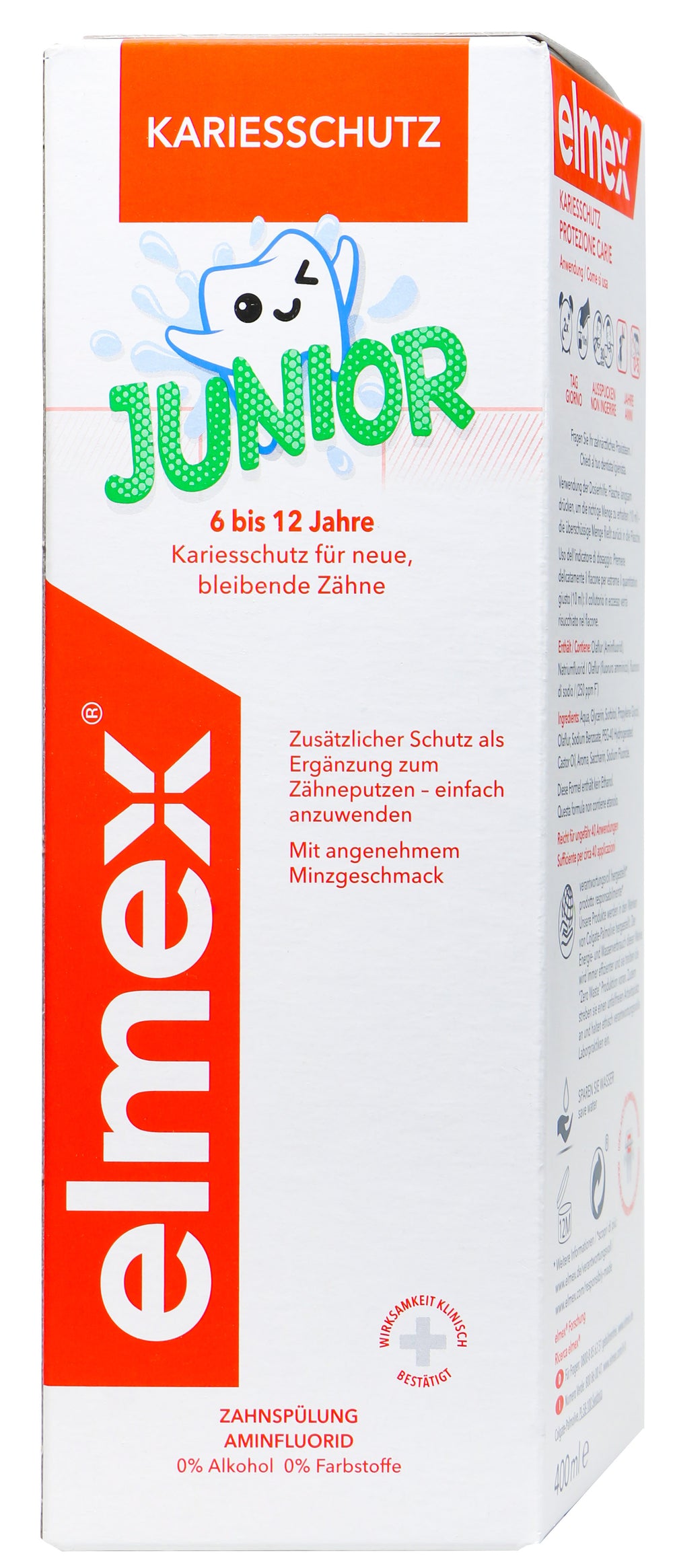 Elmex Zahnspülung Junior ohne Alkohol, 400 ml