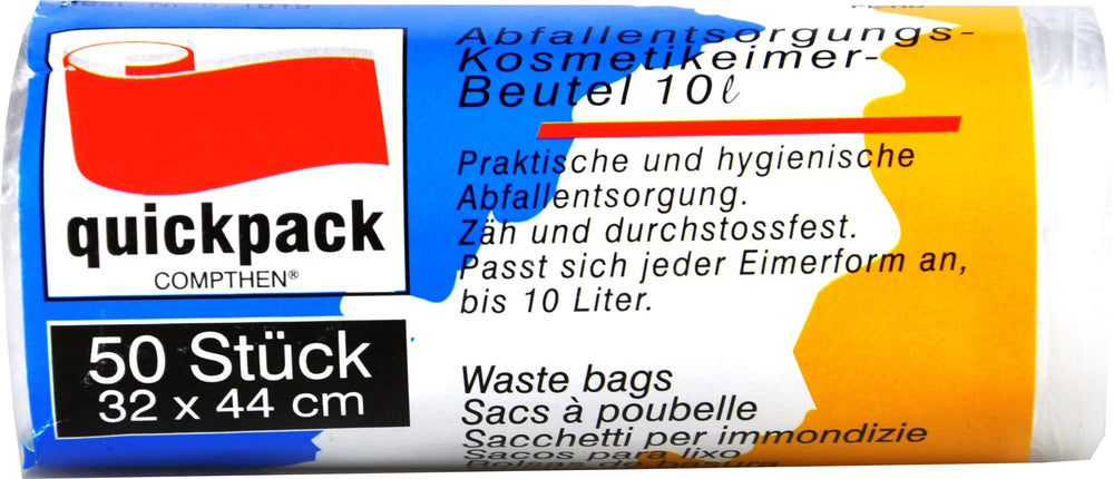Quickpack Müllbeutel Kosmetikeimer 10 l, 32x 44 cm, 50 er