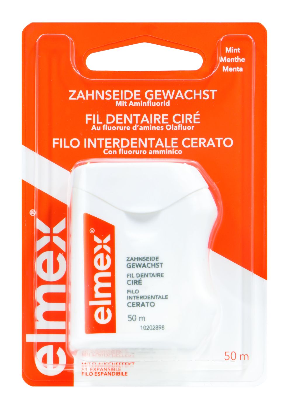 Elmex Zahnseide Gewachst Mint, 50 m