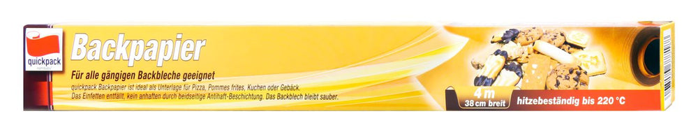 Quickpack Backpapier Faltschachtel Naturbraun 38 cm, 4 m