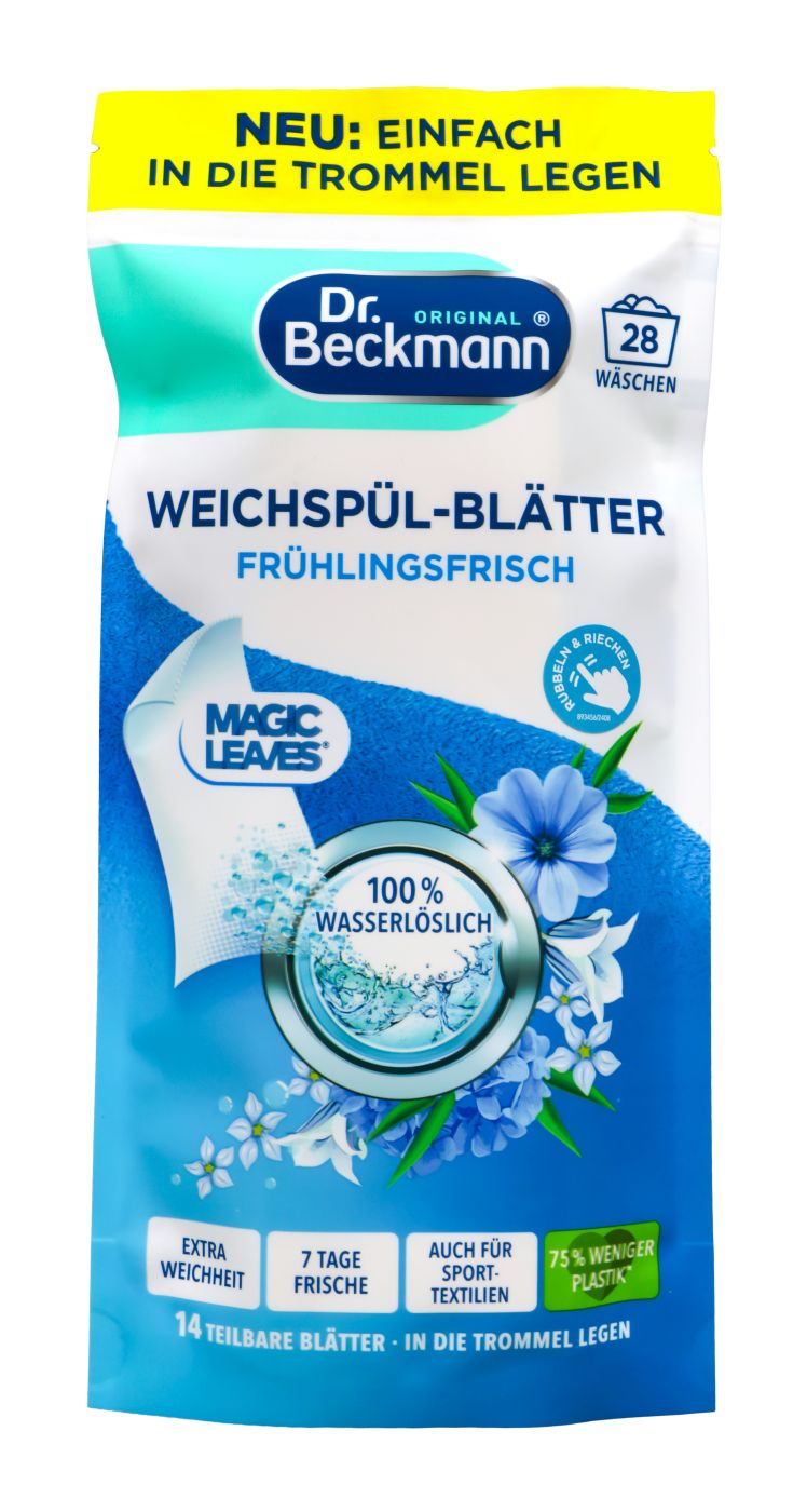 Dr. Beckmann Weichspül-Blätter Frühlingsfrisch 62g, 28 WL