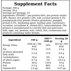100% Vegan Protein - 400g - Vanilla
