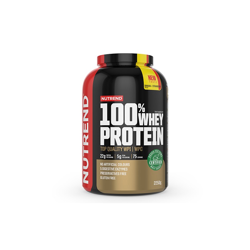100% Whey Protein - 2250g - Strawberry Banana (Erdbeerbanane)