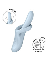 Satisfyer - Heat Flex 4 - Wärmender Rabbit-Vibrator - Blau