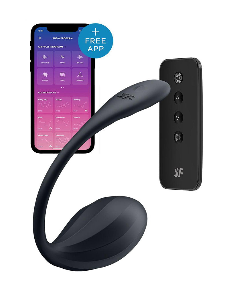 Satisfyer - Ribbed Petal - Wearable Vibrator (mit App-Steuerung) - Schwarz