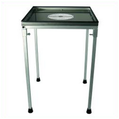 Trimbox Workstation, Aluminiumgestell für Trimbox, Gitterrost aus Edelstahl, 1/4 Zoll