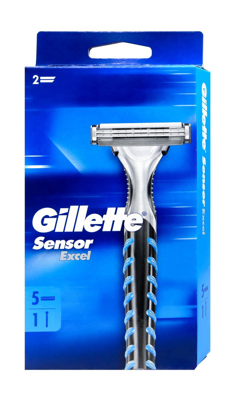 Gillette Sensor Excel Apparat plus 5 Klingen, Apparat