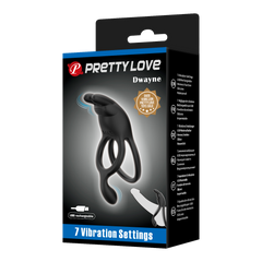 Pretty Love - Seth - Vibrierender Cockring - Schwarz