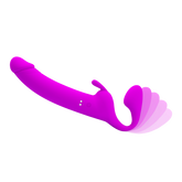 Pretty Love - Zanini - Vibrierender trägerloser Umschnalldildo - Lila
