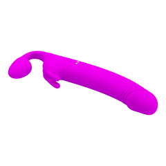 Pretty Love - Zanini - Vibrierender trägerloser Umschnalldildo - Lila