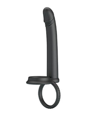 1: Pretty Love - Moses - Schwanz und Hoden Ring Dildo - Schwarz