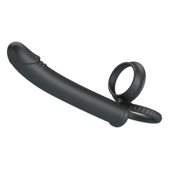 3: Pretty Love - Moses - Schwanz und Hoden Ring Dildo - Schwarz