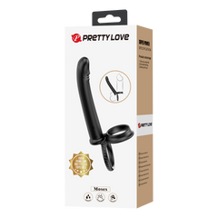 2: Pretty Love - Moses - Schwanz und Hoden Ring Dildo - Schwarz