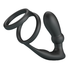 Pretty Love - Emoni - Cockring mit Butt Plug - Schwarz