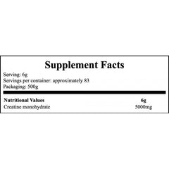 Creatine Powder - 500g - Orange