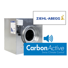 CarbonActive EC ZA Silent Box 7300m3/h, 2125Pa, ø 400 mm