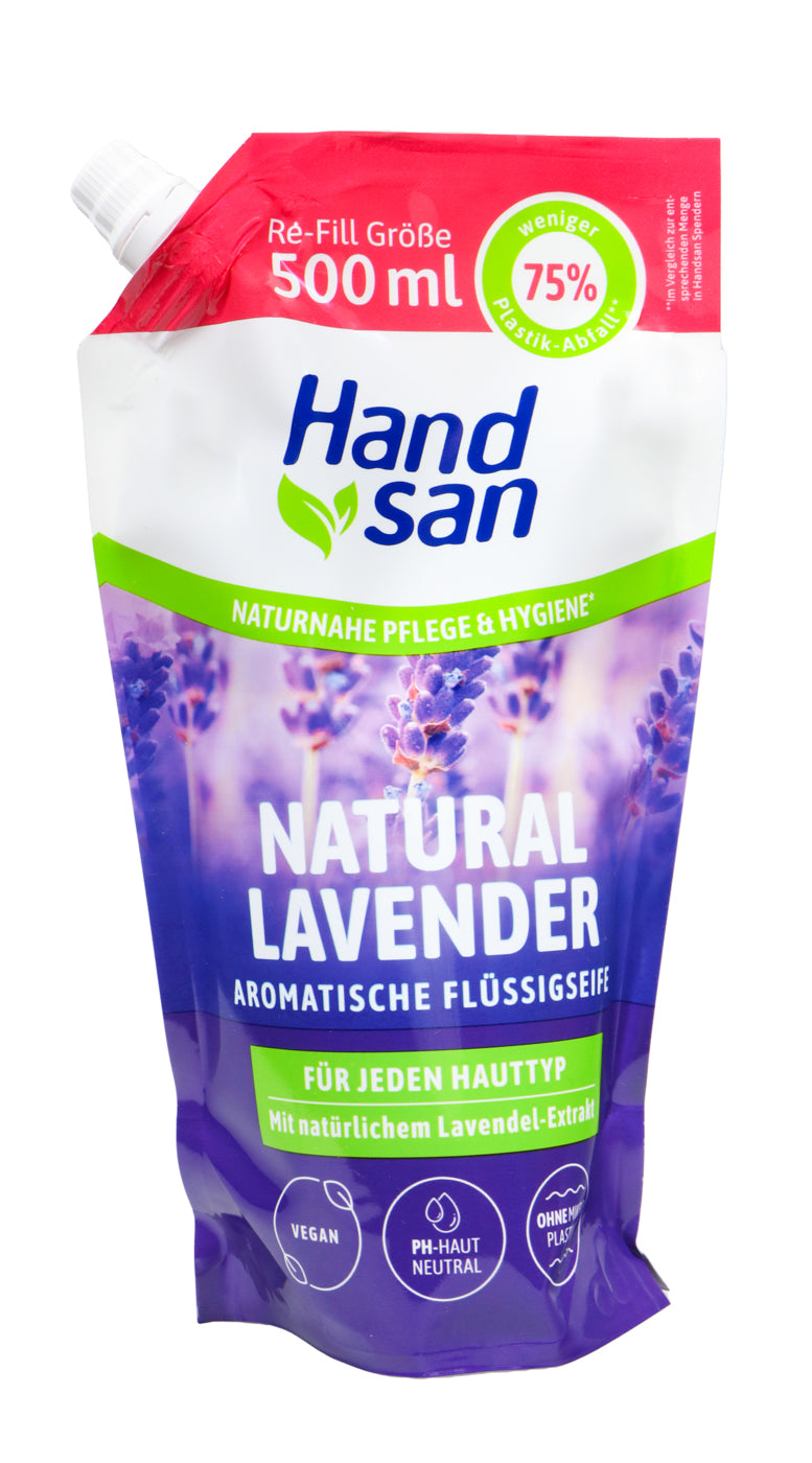 Handsan Cremeseife Natural Lavendel Nachfüller, 500 ml