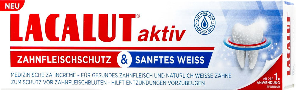 Lacalut Aktiv Zahncreme Zahnfleischschutz & Sanftes Weiss, 75 ml