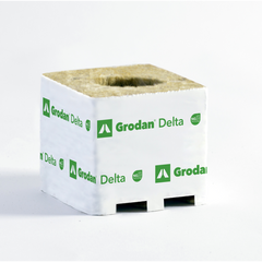 Grodan Delta, NG2.0, Kulturblock, 7,5 x 7,5 x 6,5 cm, großes Loch 40/40 (384 stk)