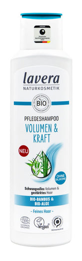 Lavera Pflegeshampoo Volumen & Kraft Bio-Bambus & Bio-Alge, 250 ml