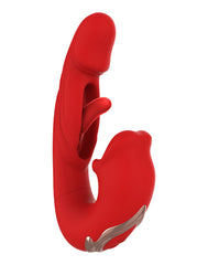 IY - Mouty - Beißender und schwingender Rabbit-Vibrator mit App - Rot