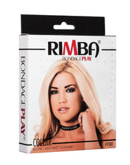 Rimba Latex Play - Halsband mit Aufschrift 'Daddy's Girl' - Schwarz & Weiß