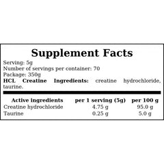 HCL Creatine - 350g
