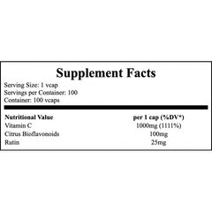 Vitamin C-1000 Boiflavonoids - 100caps.