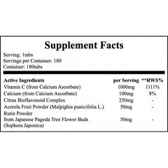Vitamin C-1000 Complex - 180tabs.